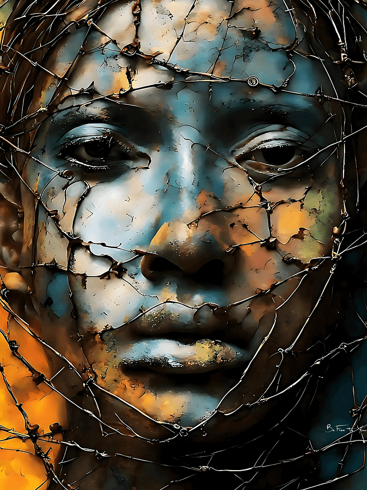 Be Free to Yourself | Angry Sadness | Canvas Painting product image (1)
