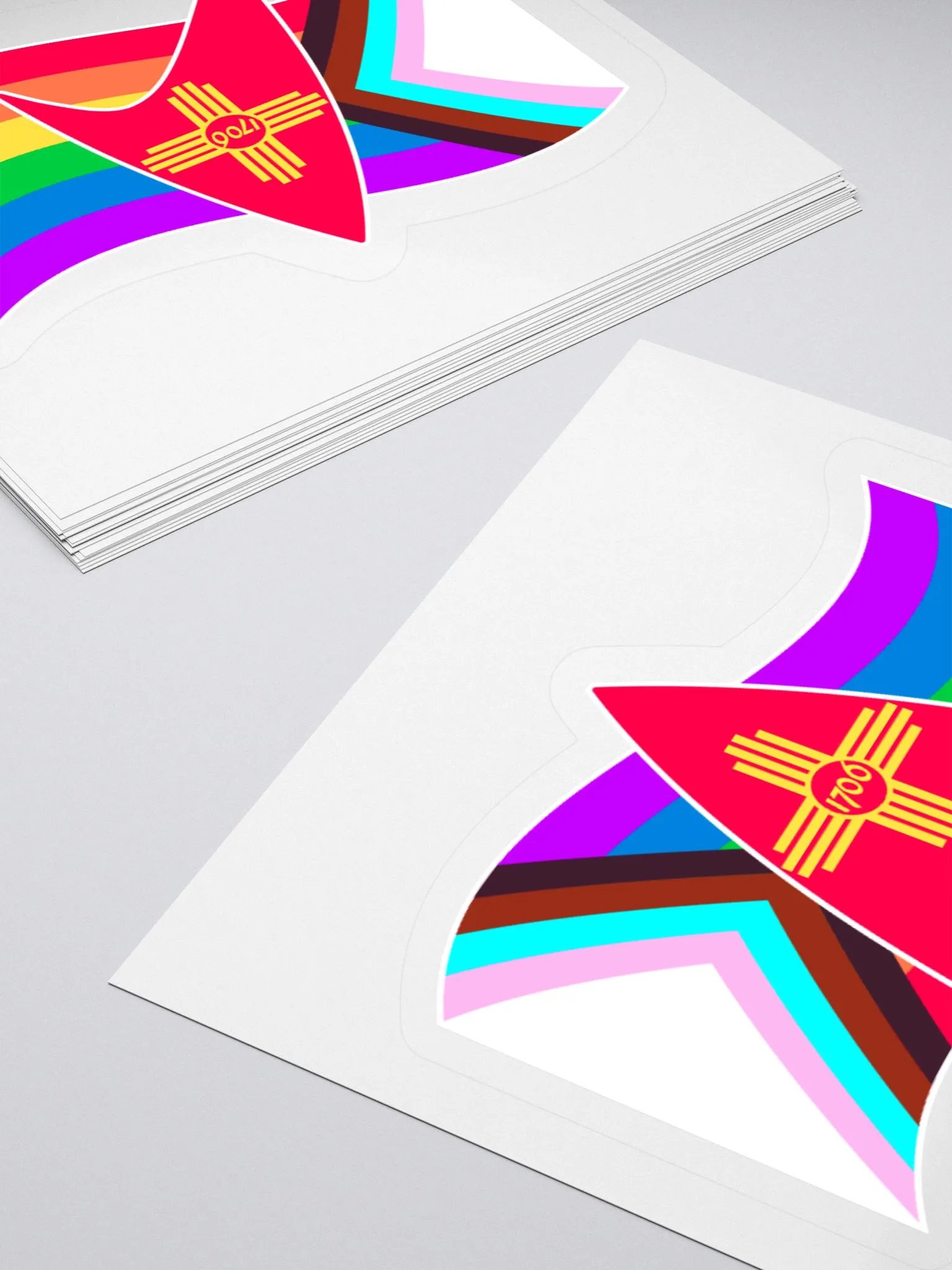 Albuquerque, NM Flag Badge with Pride Flag product image (4)