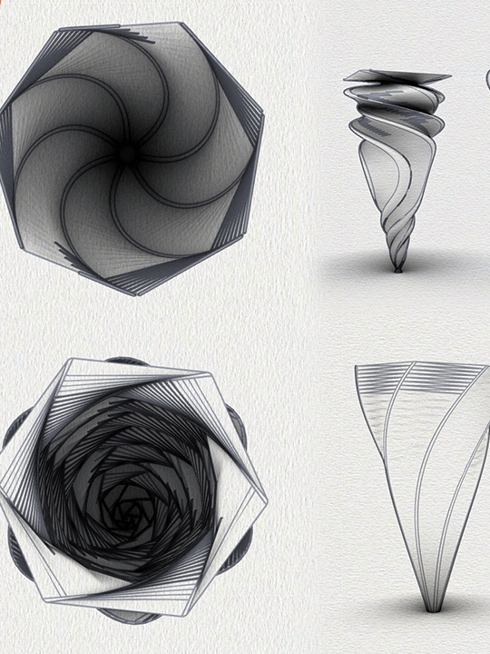 Polygonal Tower Parametric Facade Design Grasshopper Rhino Files Download product image (2)