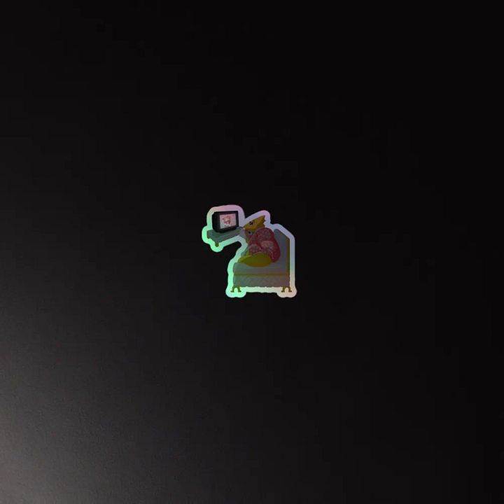Relaxing Alphys - Holographic Sticker product image (2)