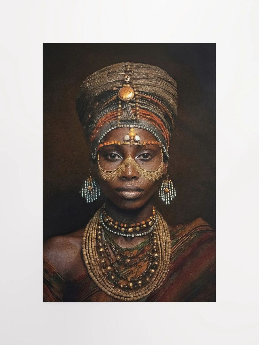 African Woman in Traditional Head Dress, Multi-Colored Jewelry Poster Print, Unframed product image (5)