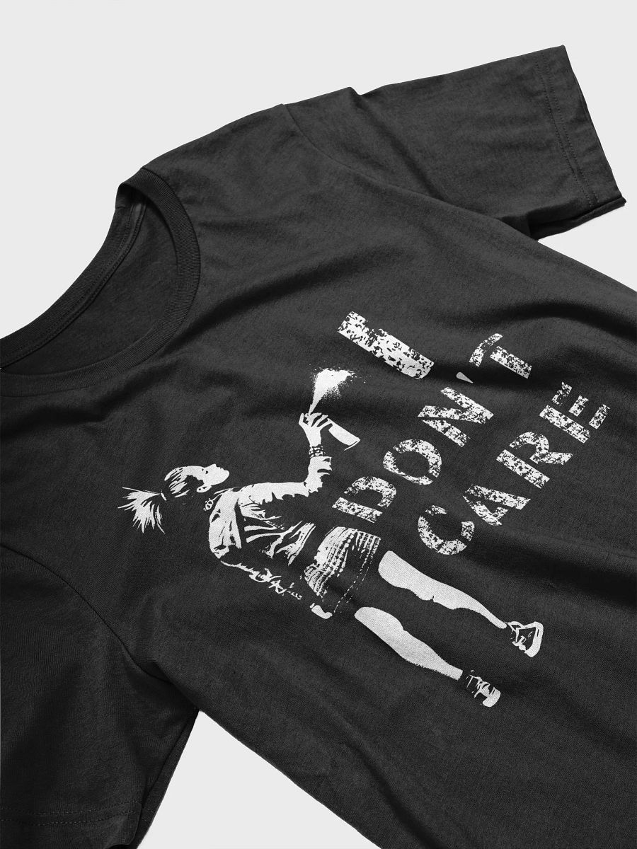 "I Don't Care" Rebellious Street Art Graphic Unisex T-Shirt product image (4)