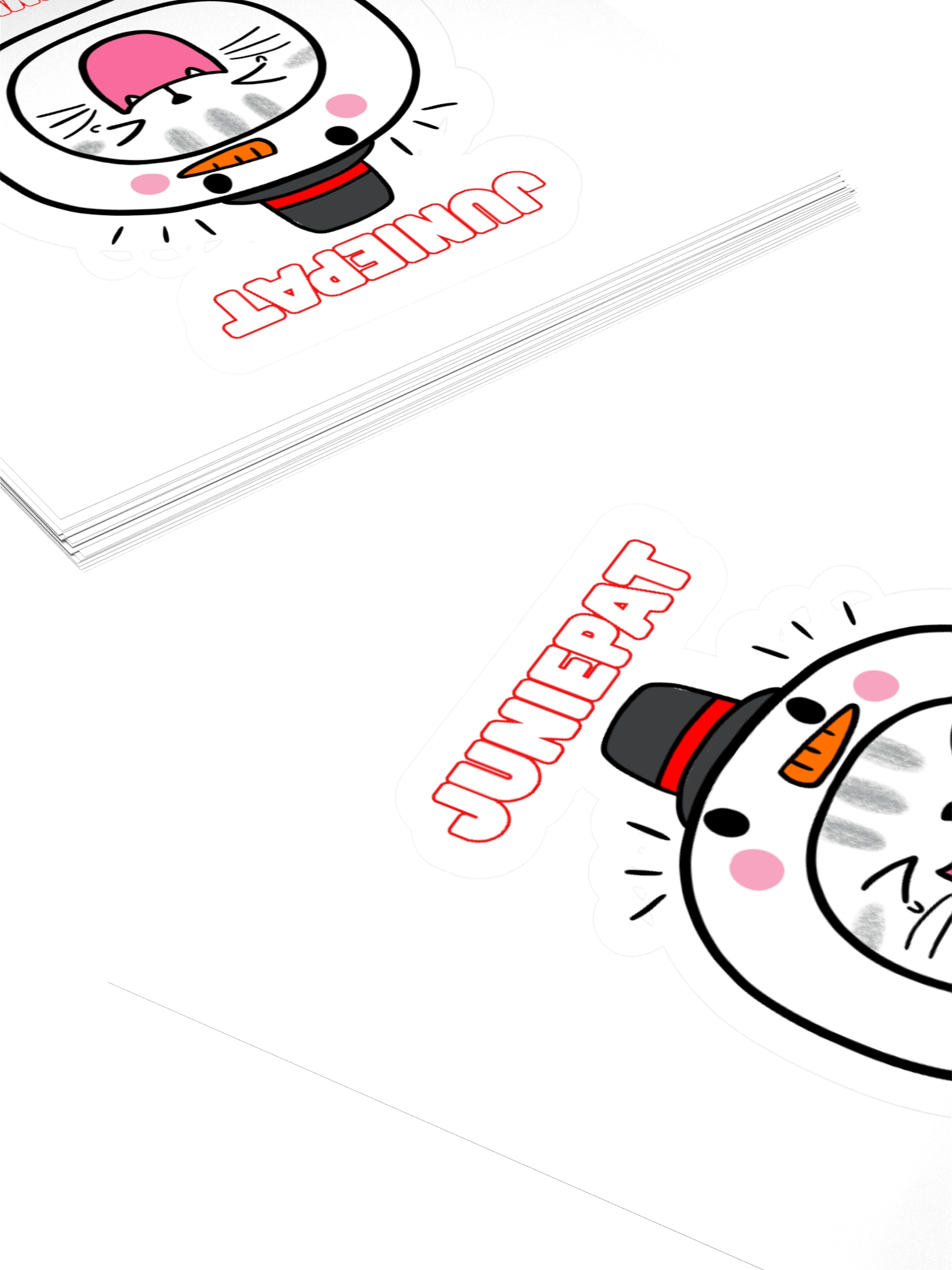 Happy Pawlidays Snowcat Sticker product image (4)