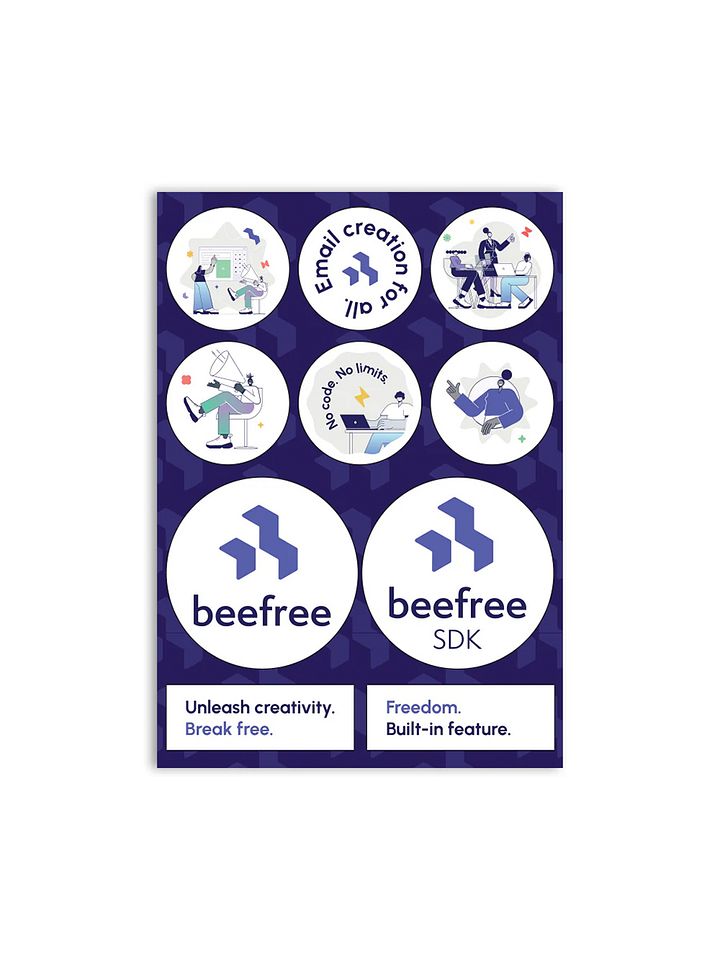 Beefree Sticker Sheet - 8.5" x 11" product image (1)