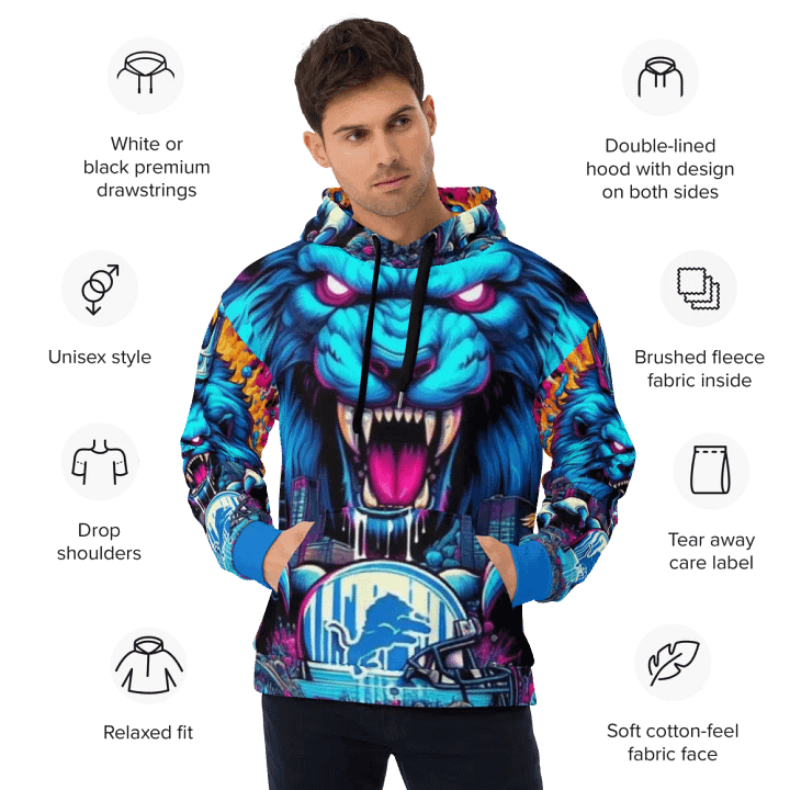 Roaring City Lion Unisex Hoodie product image (1)