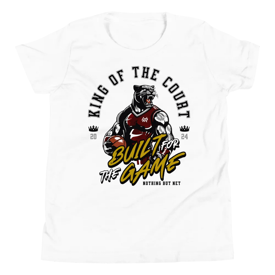 King of the Court Youth T-Shirt Wht product image (1)