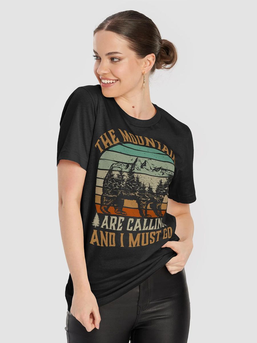 The Mountains Are Calling I Must Go Hiking Quote Unisex Supersoft T-Shirt product image (9)