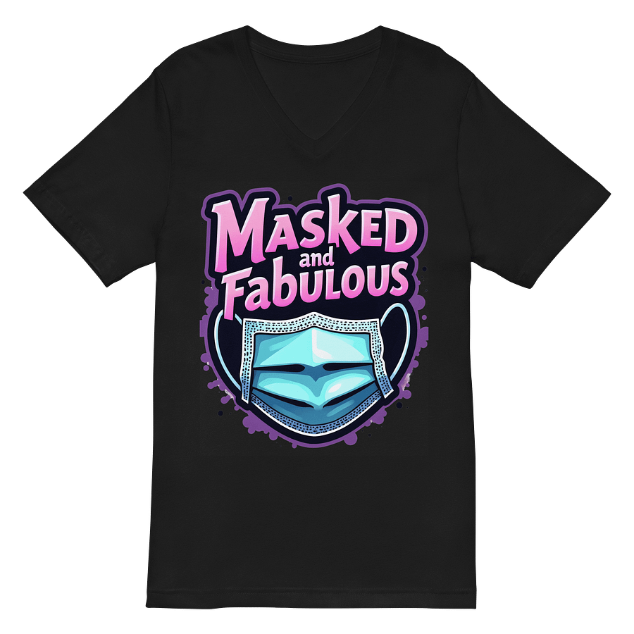 Masked and Fabulous Graphic V-Neck T-Shirt product image (3)