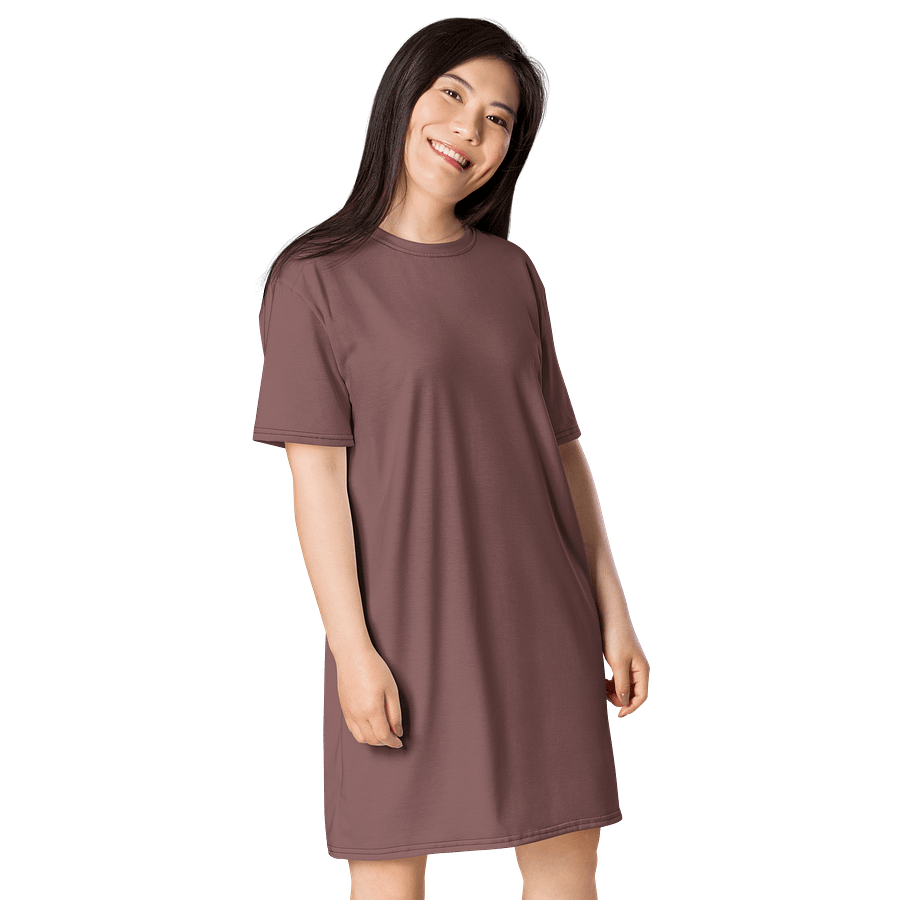 Oversized T-Shirt Dress - Warm Light Wood, Sizes 2XS-6XL product image (4)