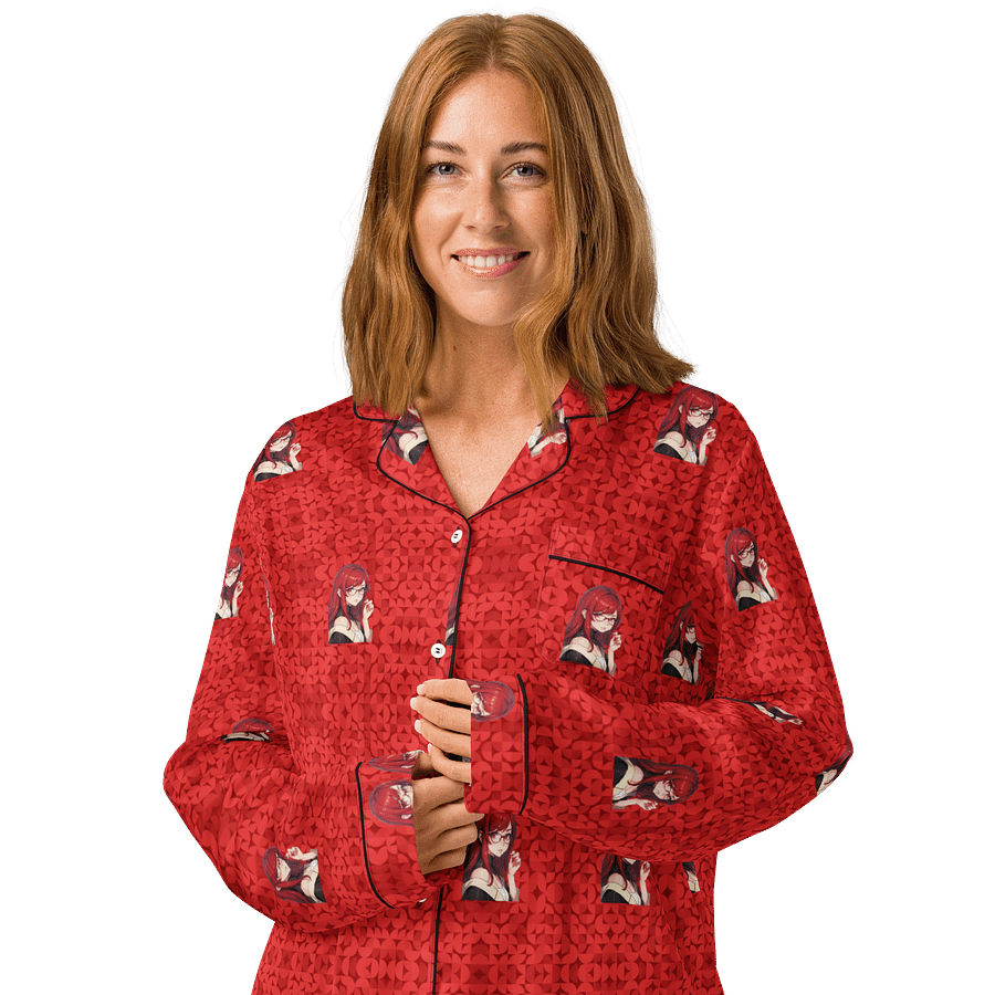 (Red WAIFU) K Women's Long Sleeve Pajama Top product image (3)