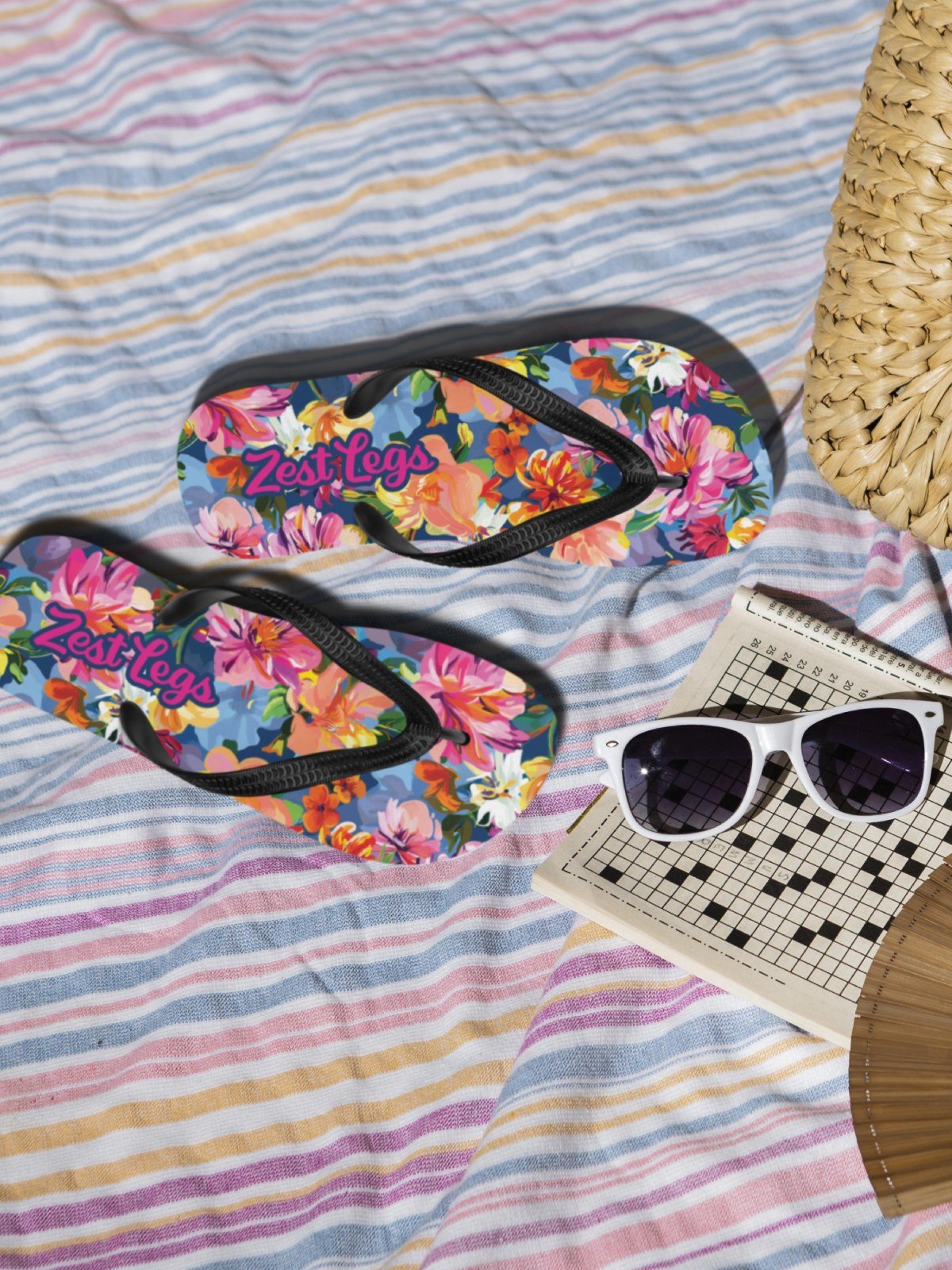 Flip flops "Bold Abstract Florals" product image (1)