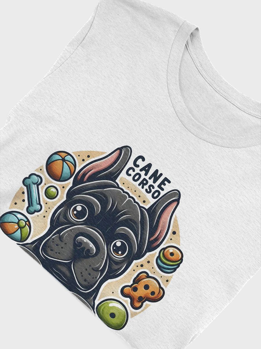 Black Cane Corso Surrounded by Toys T-Shirt – Fun and Playful Dog Lover Apparel product image (3)