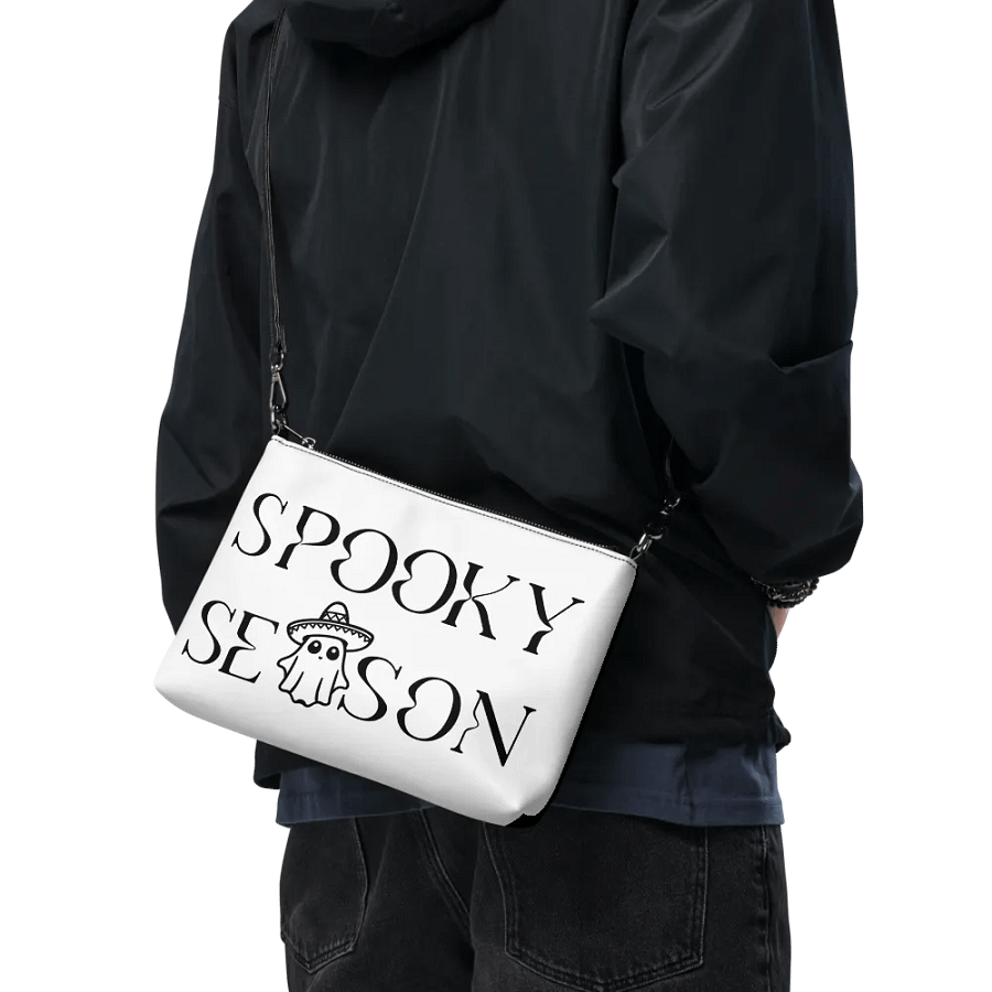 Spooky Season Sombrero Ghost Monochrome Flip-Sided Faux Leather Crossbody Bag product image (11)
