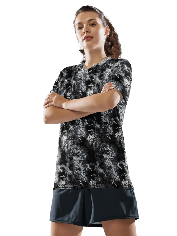 Black and White Graffiti | Recycled Unisex Sports Jersey product image (2)