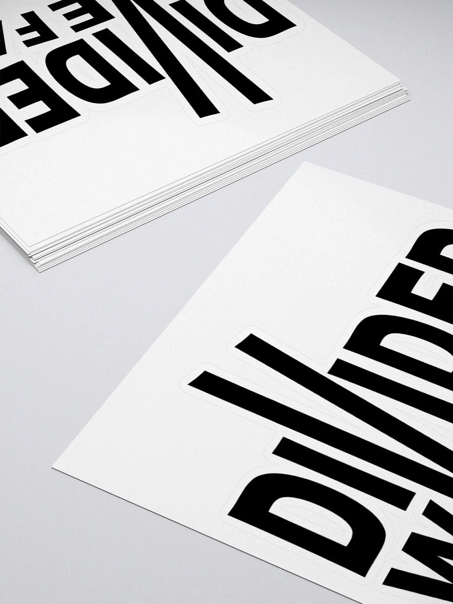Divided We Fall - Black - Kiss Cut Stickers product image (4)