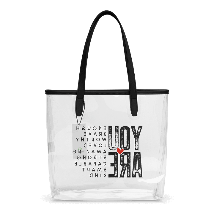 “You Are Enough” Motivational Clear Tote Bag product image (2)