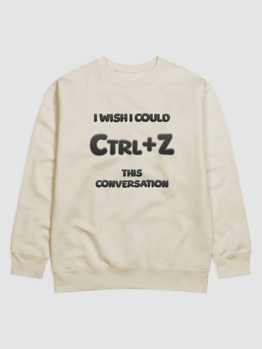 【Ctrl+Z】Black Text Premium Sweatshirt product image (1)