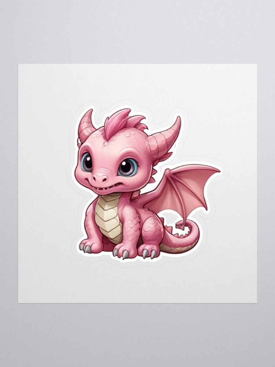 Cute Baby Pink Dragon V.2 Sticker product image (1)