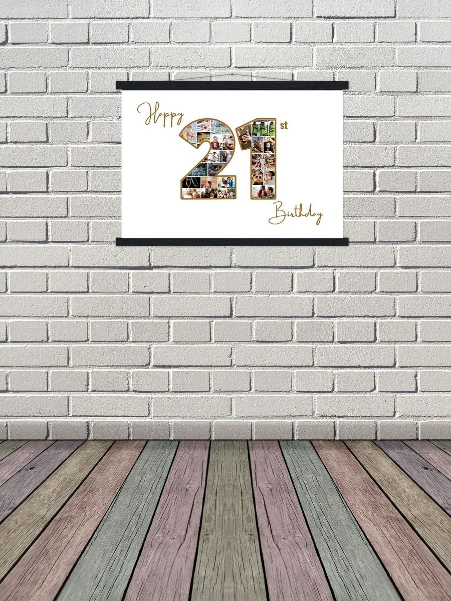 Happy 21st Birthday Photo Collage Canva Template product image (6)