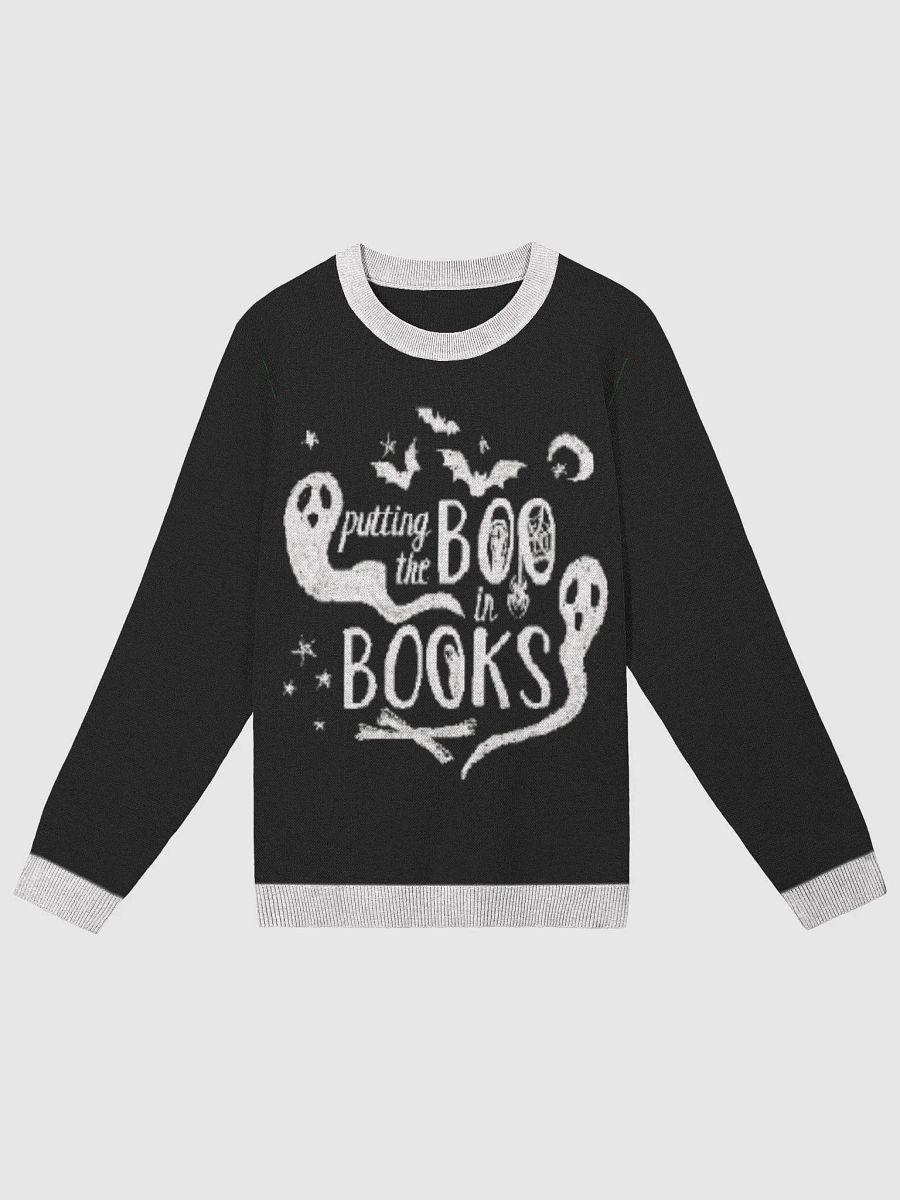 Putting the Boo in Books knitted sweater product image (1)