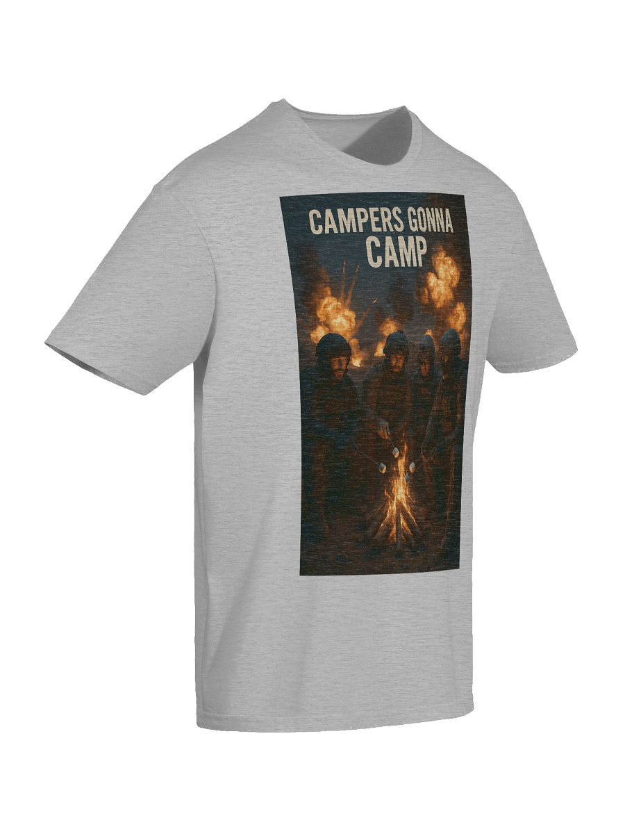 Campers Gonna Camp – Realistic COD Operator Camping T-Shirt | Funny Gamer Military Campfire Tee product image (10)
