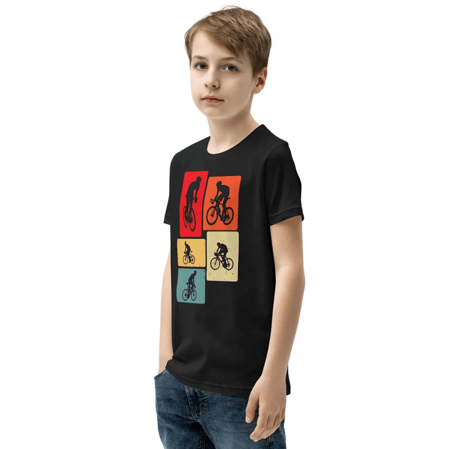 Cyclist Silhouette Youth T-Shirt product image (6)