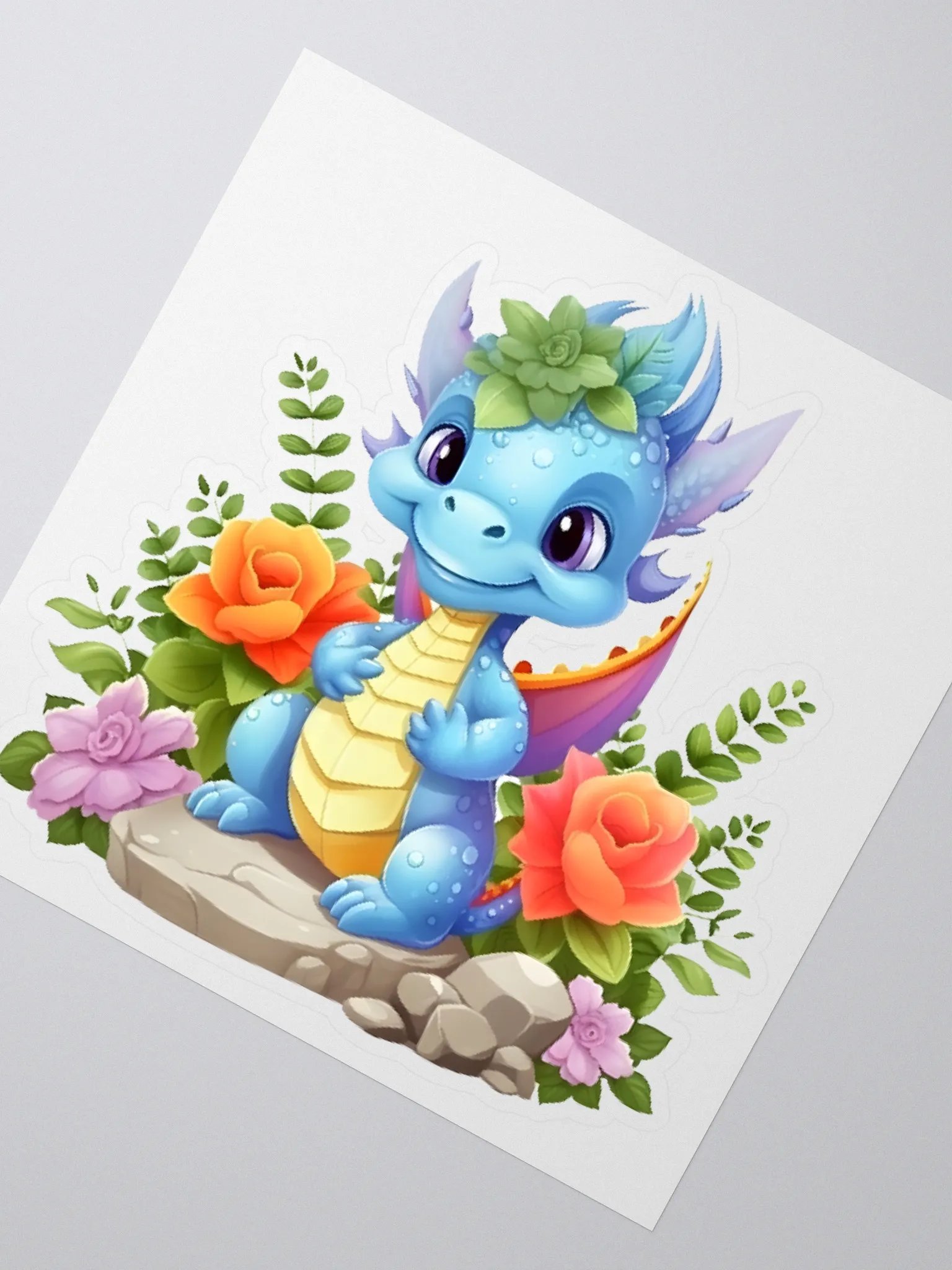 Whimsical Blue Dragon Sticker Set product image (5)