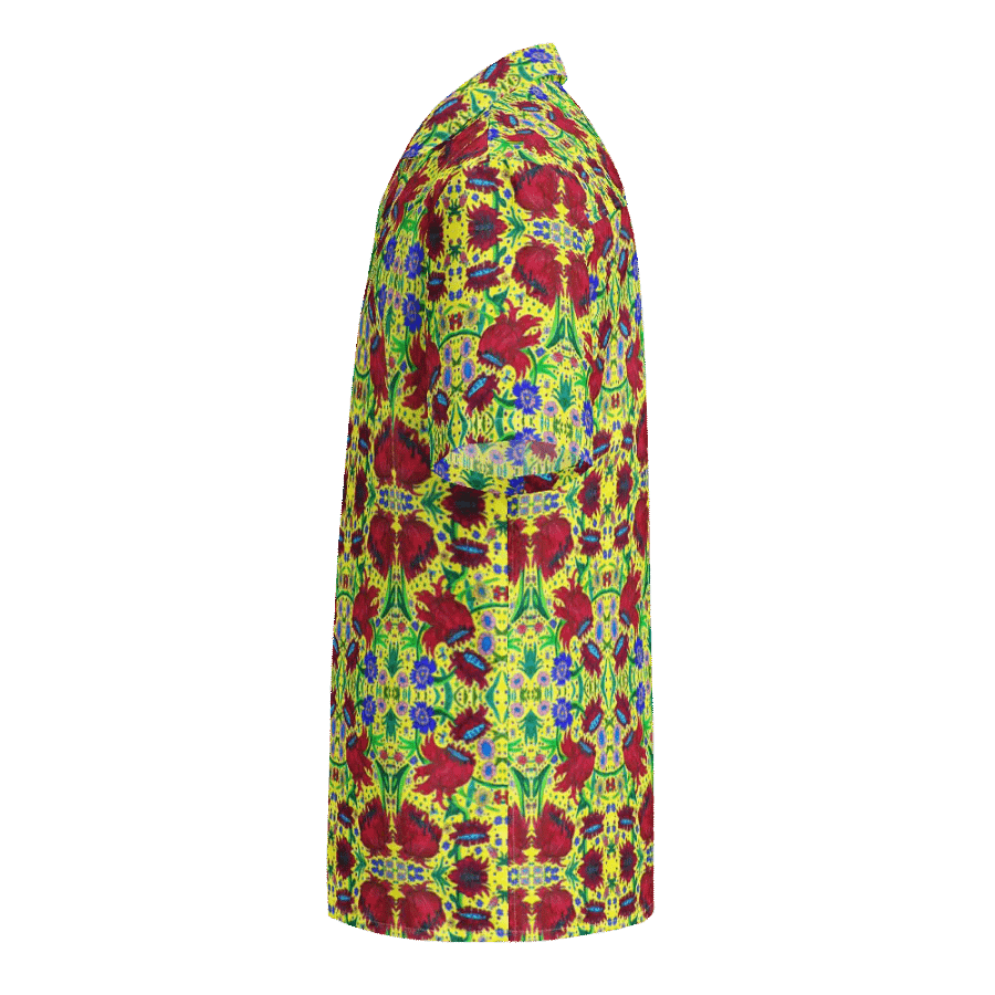 Abstract Red Flowers Unisex Hawaiian Shirt product image (9)
