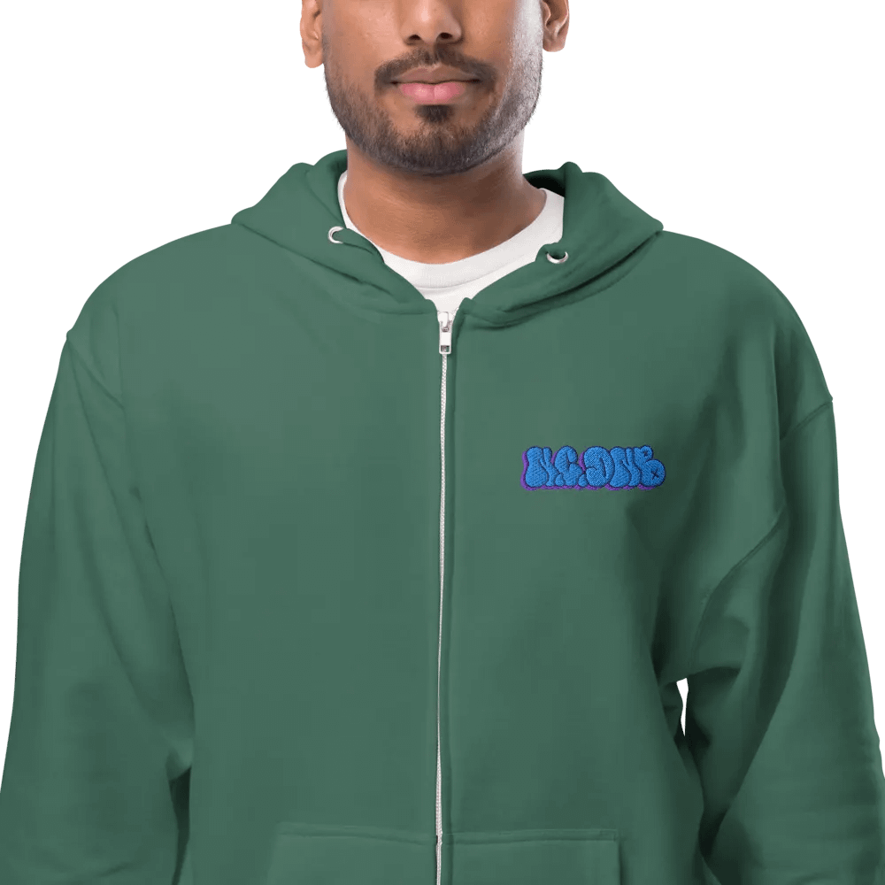 NCDNB Front Embroidered Graffiti Zip-Up Hoodie product image (8)