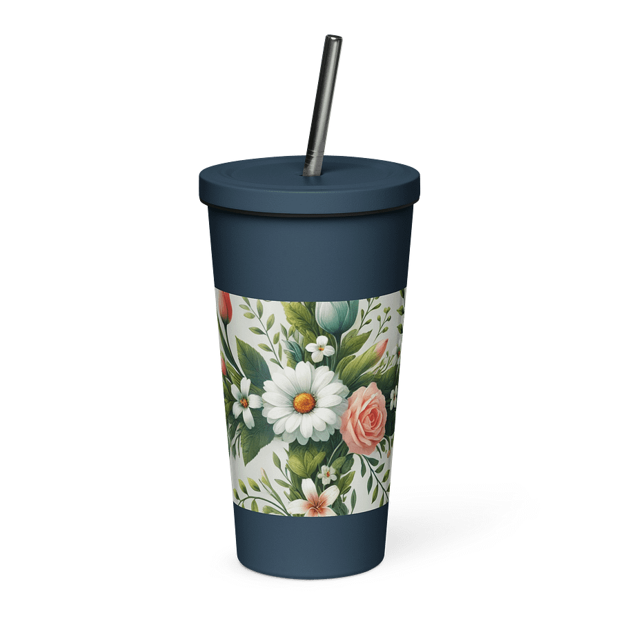 Floral Cross Insulated Tumbler product image (1)