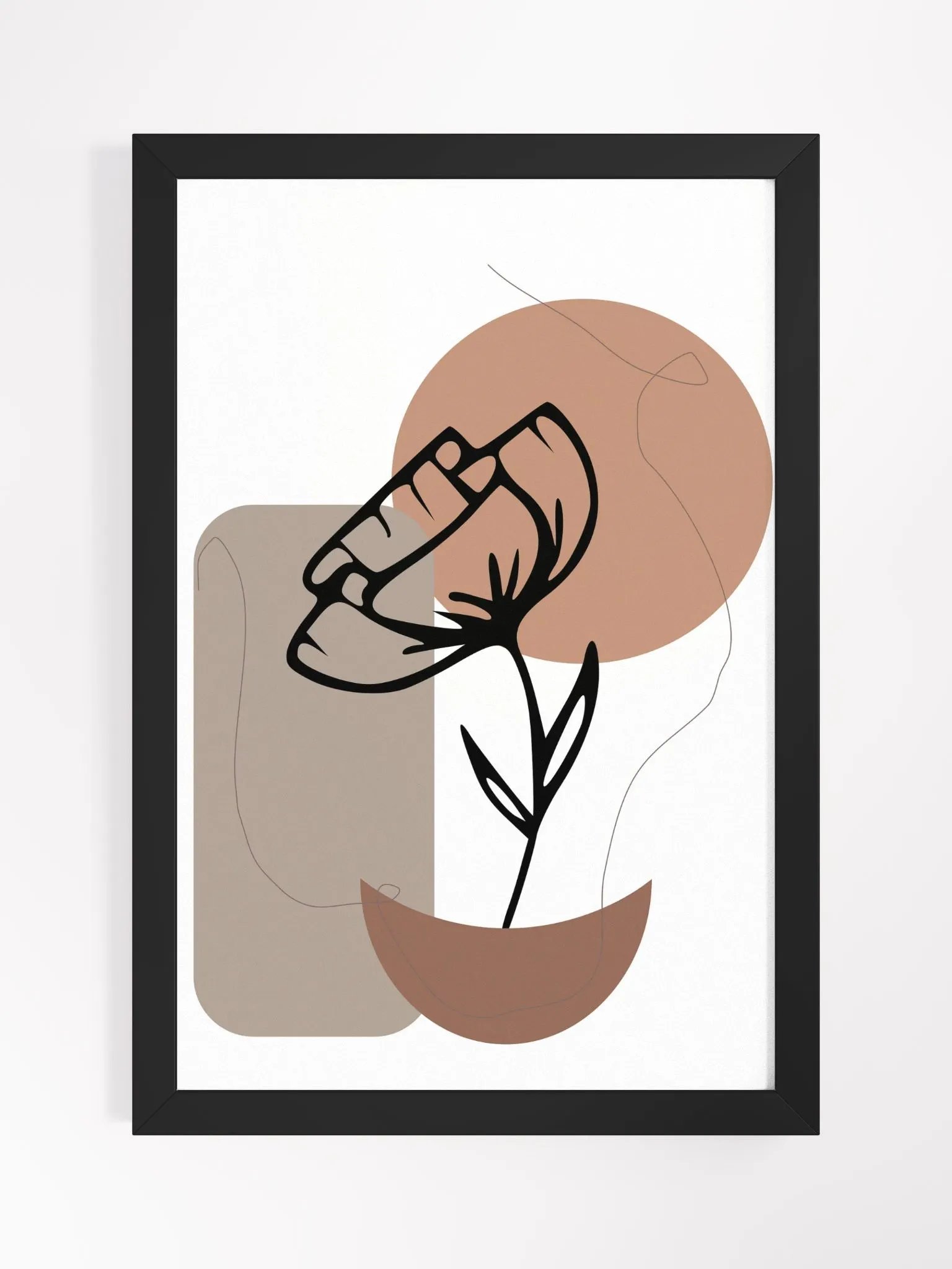 Earth Tones Floral Minimalist Poster product image (4)