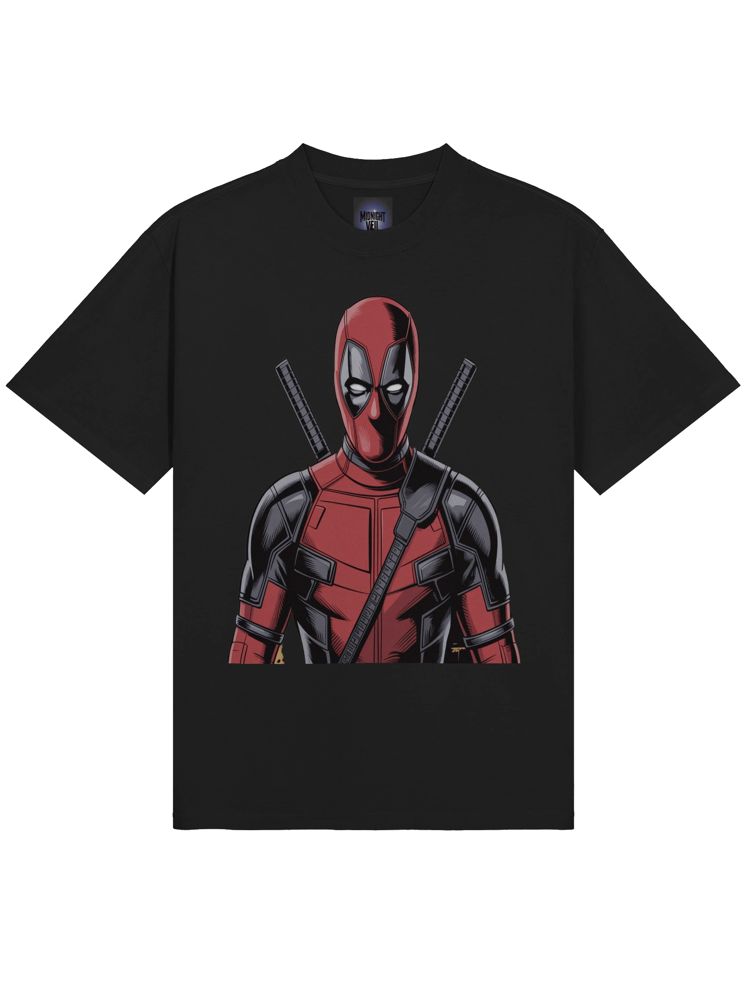 Deadpool Crossed Katanas Eclipse Oversized Faded T-Shirt product image (5)