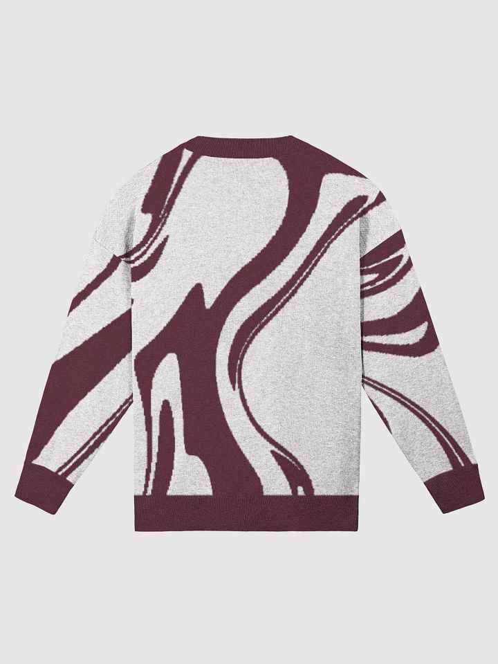 Burgundy Swirl Knit Sweater product image (1)