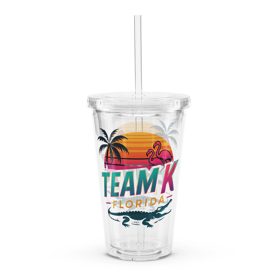 Team K Florida Clear Plastic Tumbler product image (1)