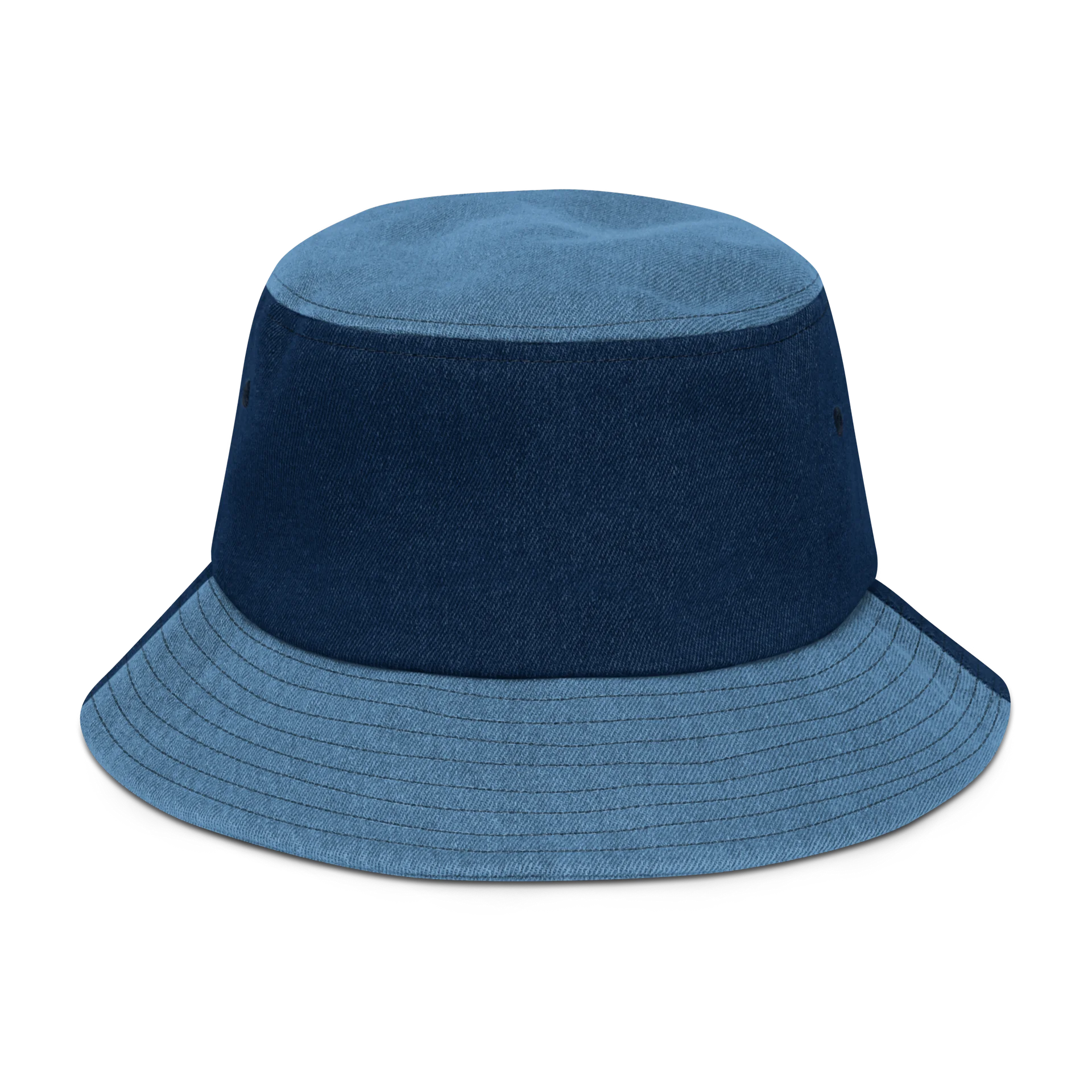 Penguin Holding A Fish Denim Bucket Hat product image (2)