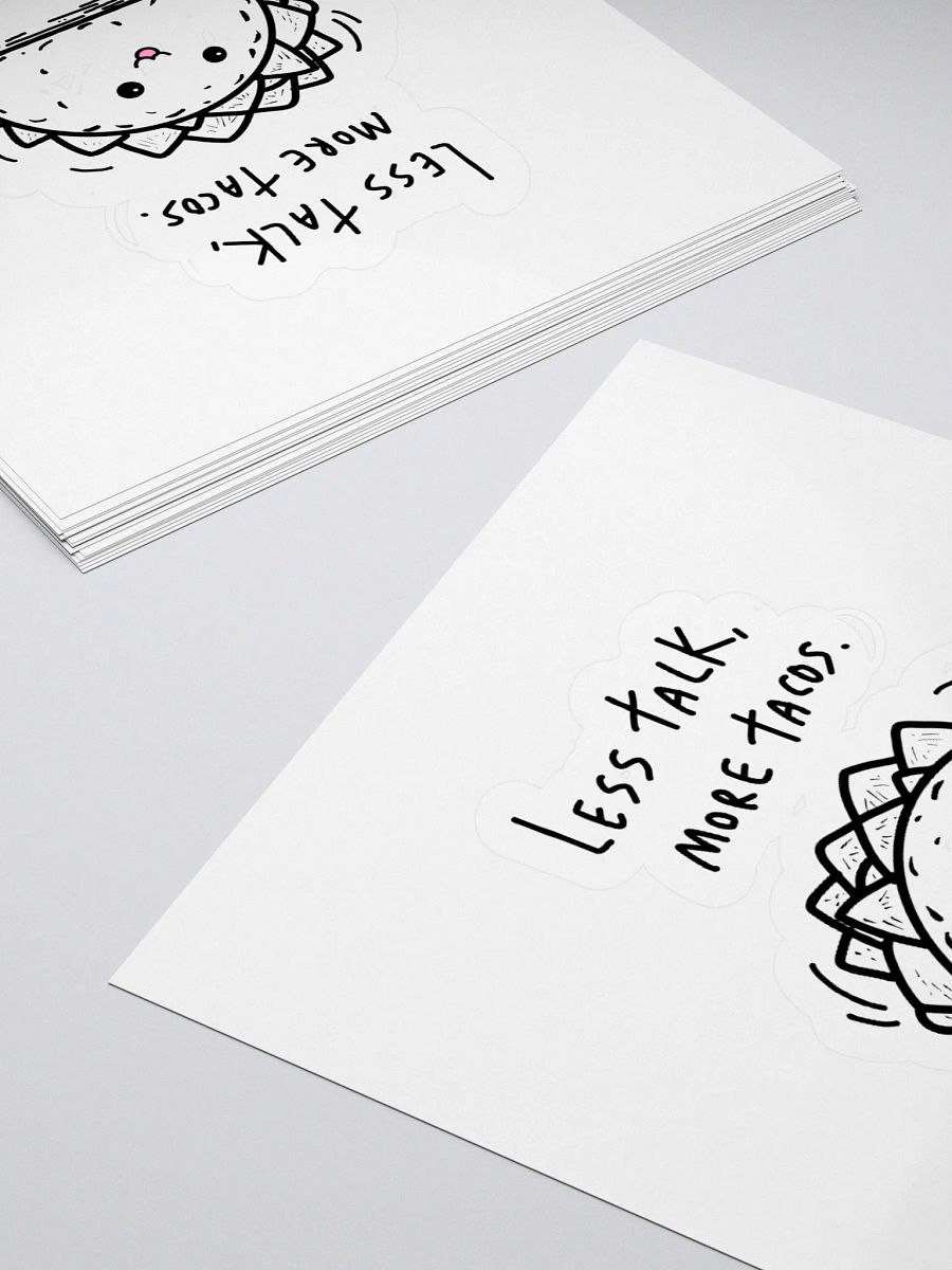 Less Talk More Tacos Kiss Cut Stickers product image (12)