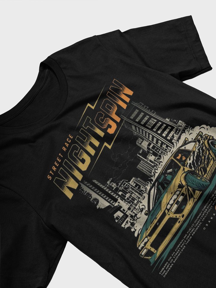 Night Spin Drift Street Race T-Shirt product image (2)