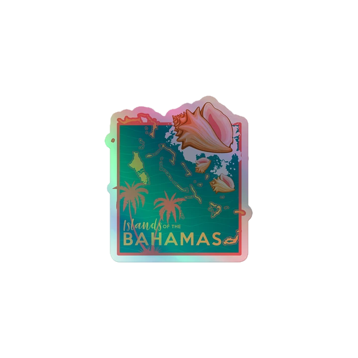Bahamas Sticker Holographic : Bahamas Map : Bahamas Conch Shell product image (2)