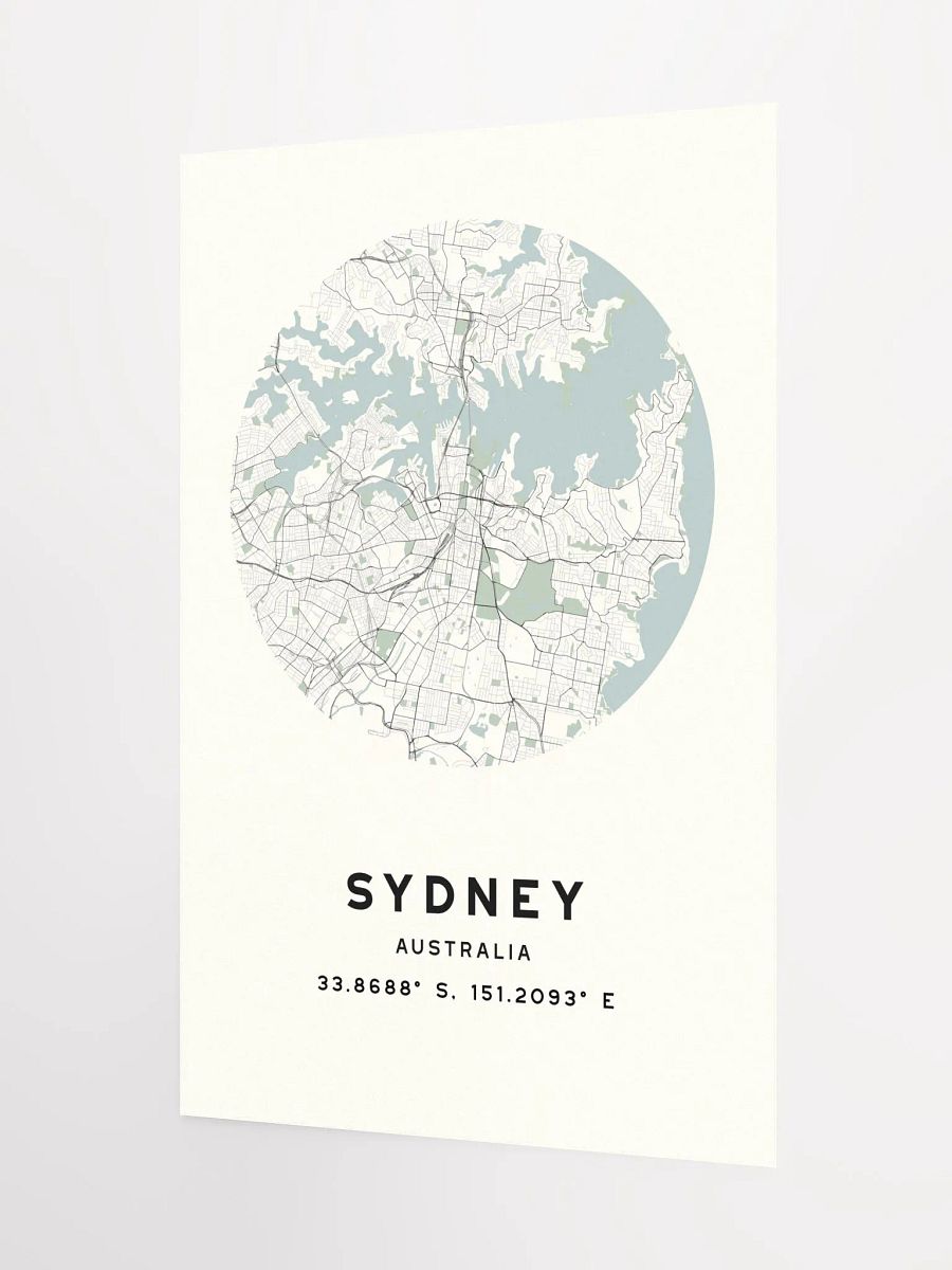 Sydney Street Map Poster – Beige Minimalist Circular City Art product image (6)