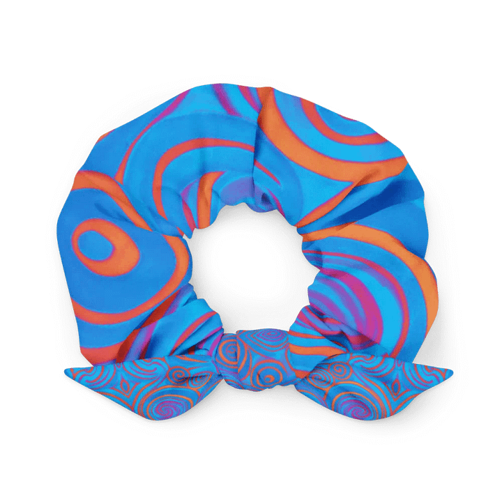 Funky Blue Dreams Liquid Tie-Dye Scrunchie product image (2)