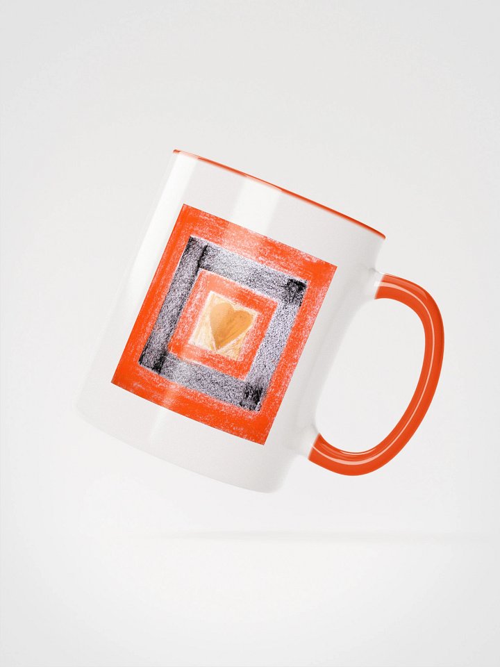 Golden Heart Geometric Ceramic Mug product image (2)