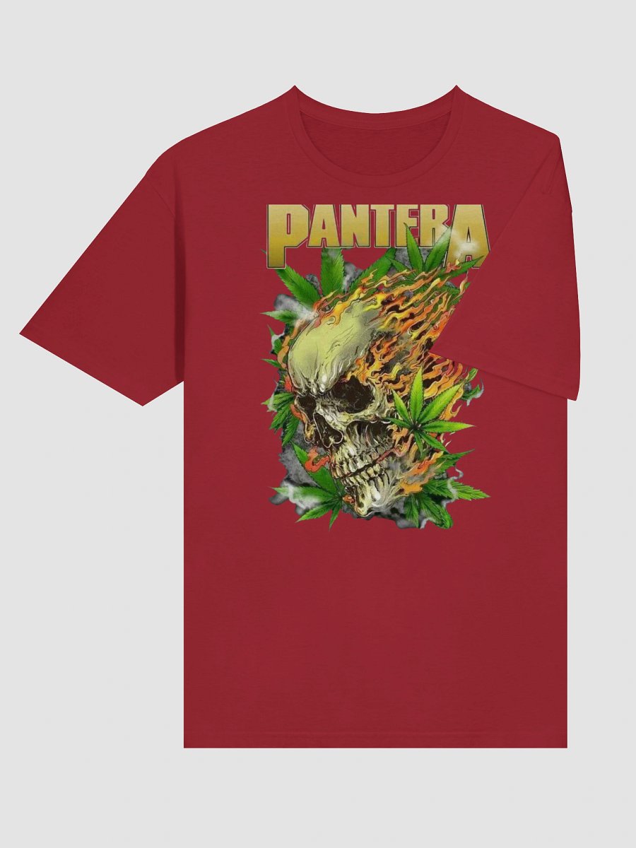 Pantera T-Shirt - Flaming Skull & Cannabis Leaf Stoner Metal product image (4)