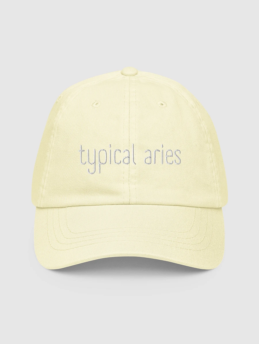 Typical Aries White on Pastel Yellow Baseball Hat product image (1)