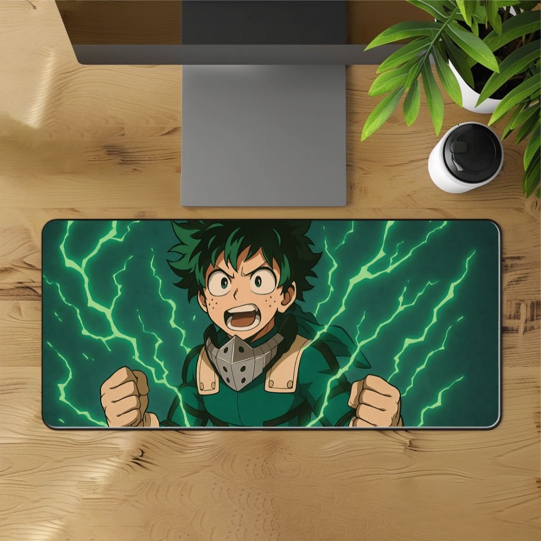 My Hero Academia – Deku One For All Surge – Anime Desk Mat (12" x 22") product image (1)