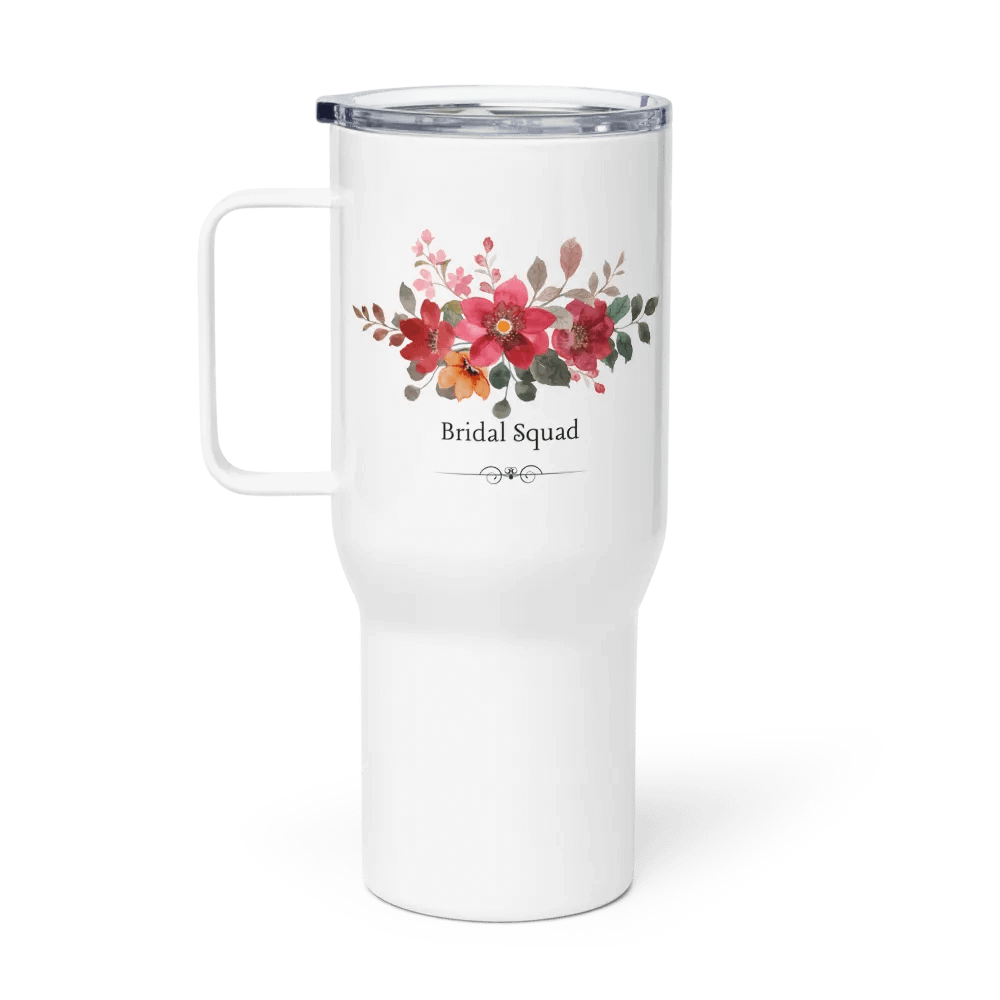 Bridal Squad 003 Floral Bliss Stainless Steel Travel Mug product image (1)