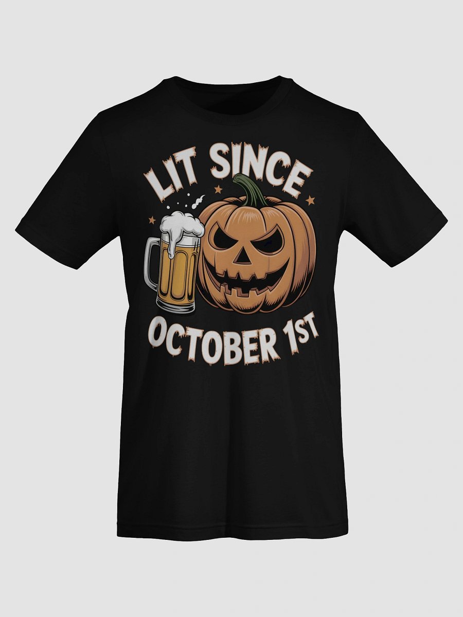 Lit Since October 1st - Mischievous Jack-O'-Lantern Beer T-Shirt product image (49)
