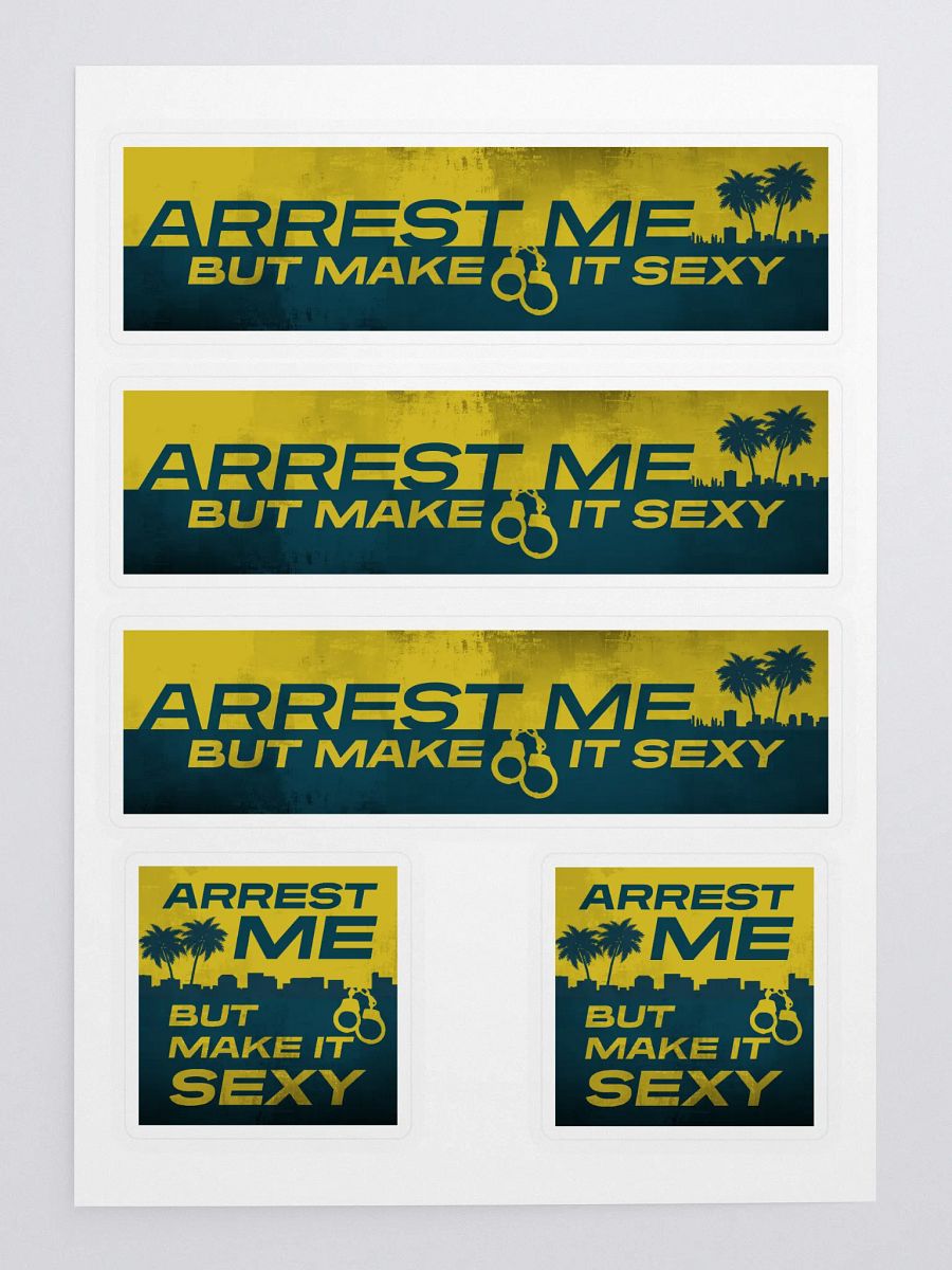 Sexy Arrest Kiss Cut Sticker Sheet product image (3)