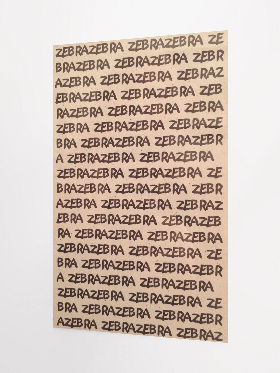 ZebraZebra Poster product image (4)