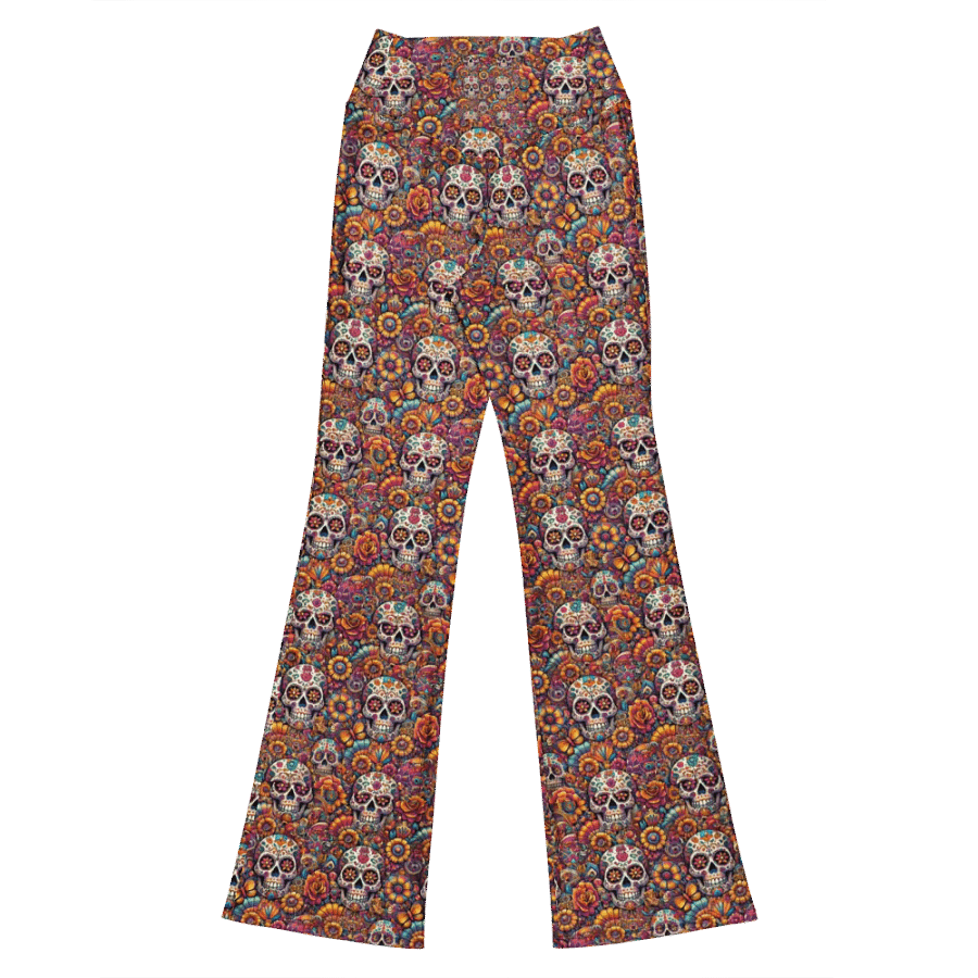 Fiesta Mexican Skulls Flare Leggings product image (8)