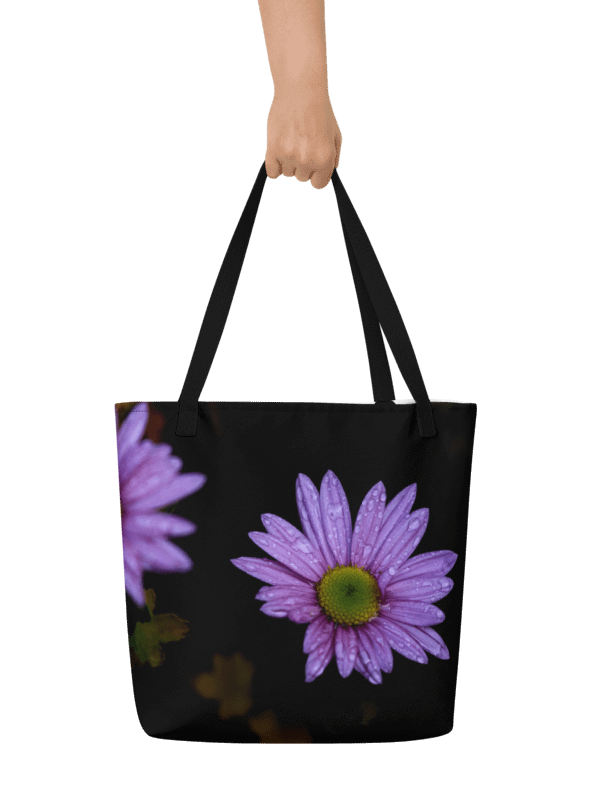 Große Tragetasche - Rosa Blüten mit Tautropfen product image (1)